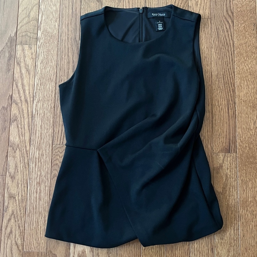 White House Black Market Black Zip-Up Top